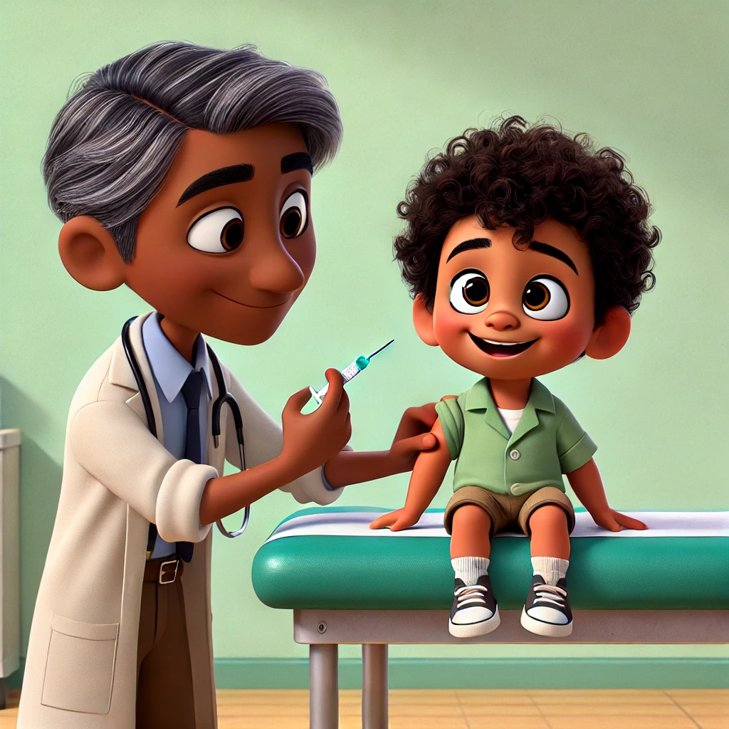 Vaccination d’un enfant par un Pédiatre